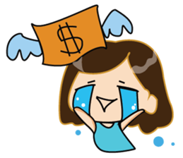 One of us: Cute Green Dress sticker #14189559