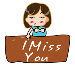 One of us: Cute Green Dress sticker #14189563