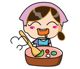 One of us: Cute Green Dress sticker #14189564