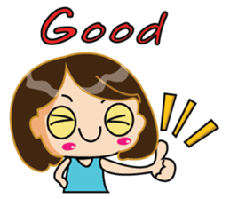 One of us: Cute Green Dress sticker #14189565