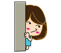 One of us: Cute Green Dress sticker #14189568