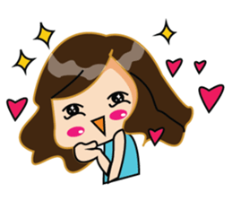 One of us: Cute Green Dress sticker #14189569