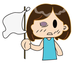 One of us: Cute Green Dress sticker #14189571