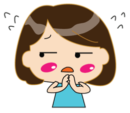 One of us: Cute Green Dress sticker #14189572