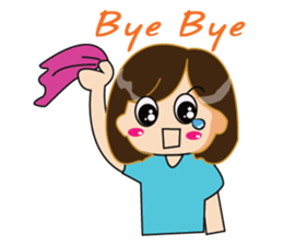 One of us: Cute Green Dress sticker #14189573