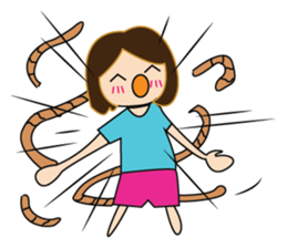 One of us: Cute Green Dress sticker #14189574