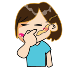 One of us: Cute Green Dress sticker #14189576