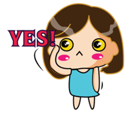 One of us: Cute Green Dress sticker #14189577