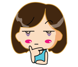 One of us: Cute Green Dress sticker #14189578