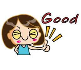 One of us: Cute Green Dress sticker #14189579