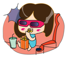 One of us: Cute Green Dress sticker #14189580