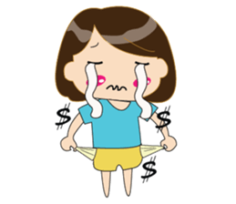 One of us: Cute Green Dress sticker #14189581