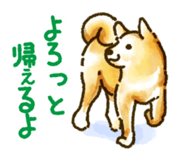 Niigata dialect speaking shibainu sticker #14189775