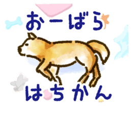 Niigata dialect speaking shibainu sticker #14189788