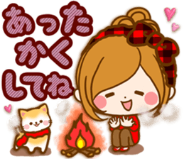 Leisurely a girlfriend .Warm words sticker #14190496