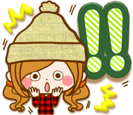 Leisurely a girlfriend .Warm words sticker #14190499