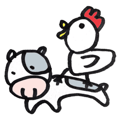 cow and bird