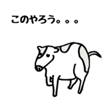 cow and bird sticker #14190614