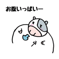 cow and bird sticker #14190622