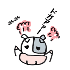 cow and bird sticker #14190633