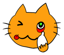 Cat & frog 14 sticker #14193332