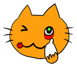 Cat & frog 14 sticker #14193332