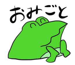 Cat & frog 14 sticker #14193344