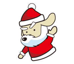 Santa Dog (no text) sticker #14194966