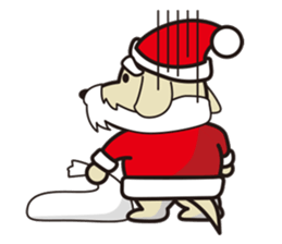 Santa Dog (no text) sticker #14194975