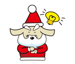 Santa Dog (no text) sticker #14194980