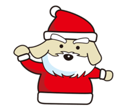 Santa Dog (no text) sticker #14194983