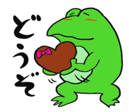 Cat & frog 12 sticker #14195053