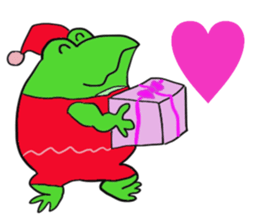 Cat & frog 12 sticker #14195059