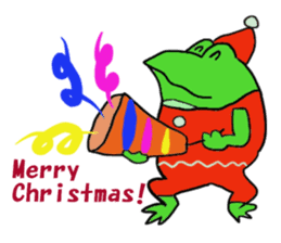 Cat & frog 12 sticker #14195060