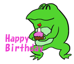 Cat & frog 12 sticker #14195061