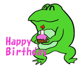 Cat & frog 12 sticker #14195061