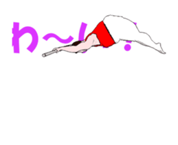 An obesity gymnast's animation sticker. sticker #14195153