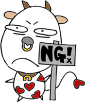 Heart of dairy cattle sticker #14198066