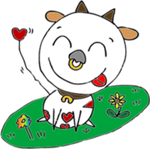 Heart of dairy cattle sticker #14198067