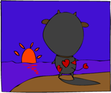 Heart of dairy cattle sticker #14198089