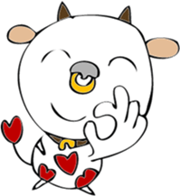 Heart of dairy cattle sticker #14198092