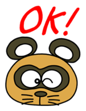 Raccoon dog and his friends sticker #14198228