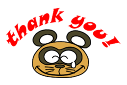 Raccoon dog and his friends sticker #14198236