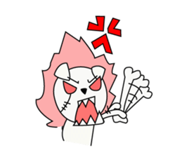 Fold ear white sticker #14198453