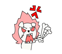 Fold ear white sticker #14198453