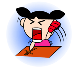 Teenage Girl in Action sticker #14199016