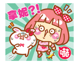 Lin Lin and Machi rabbit are moving up! sticker #14202300