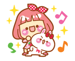 Lin Lin and Machi rabbit are moving up! sticker #14202302