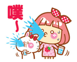 Lin Lin and Machi rabbit are moving up! sticker #14202303