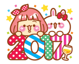 Lin Lin and Machi rabbit are moving up! sticker #14202308